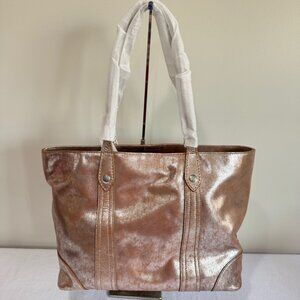 FRYE NWT Melissa Shopper Tote in Silver Multi